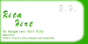 rita hirt business card